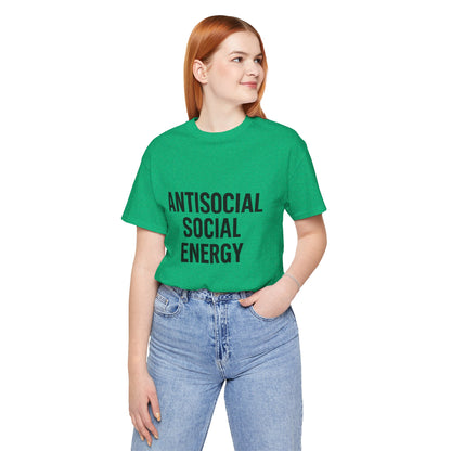 Antisocial Social Energy Unisex Jersey Short Sleeve Tee T-shirt