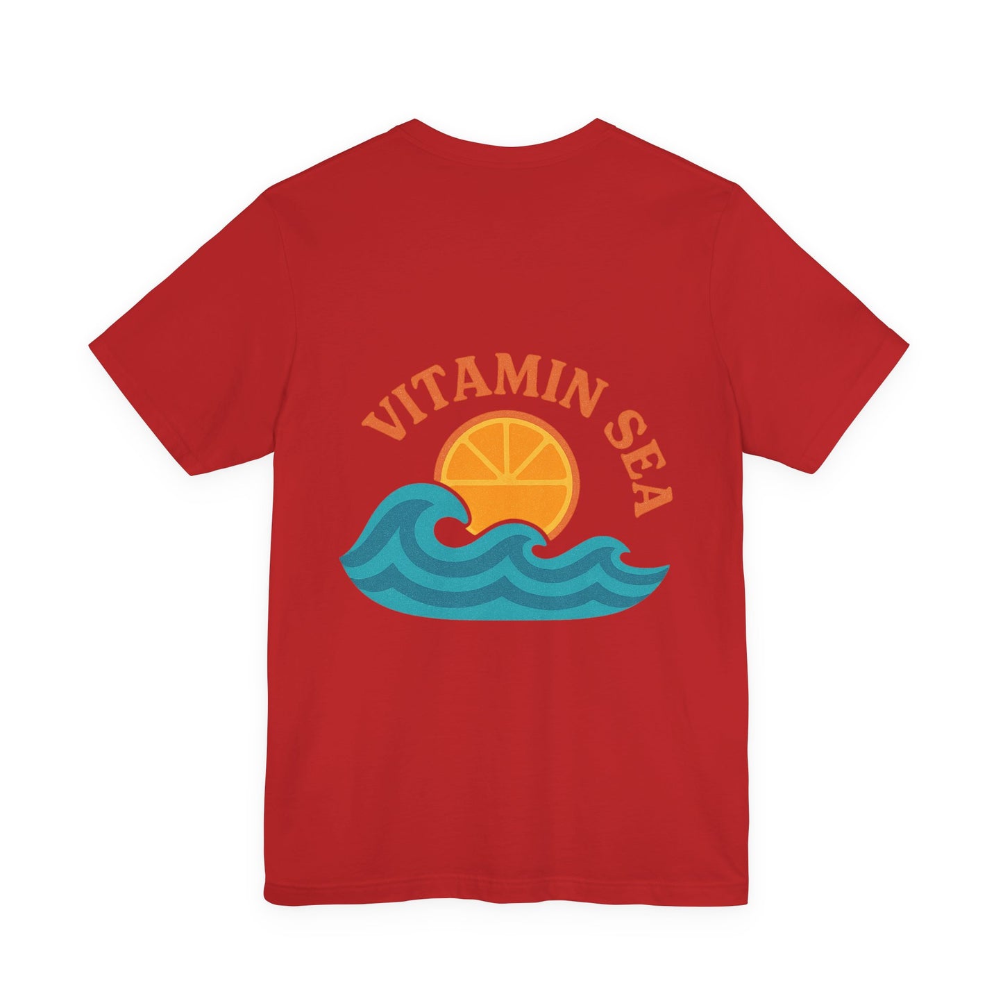 Logo Vitamin Sea Back Side Design Unisex Jersey Short Sleeve Tee T-shirt