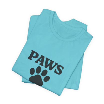 Paws Before Coffee Unisex Jersey Short Sleeve Tee T-shirt