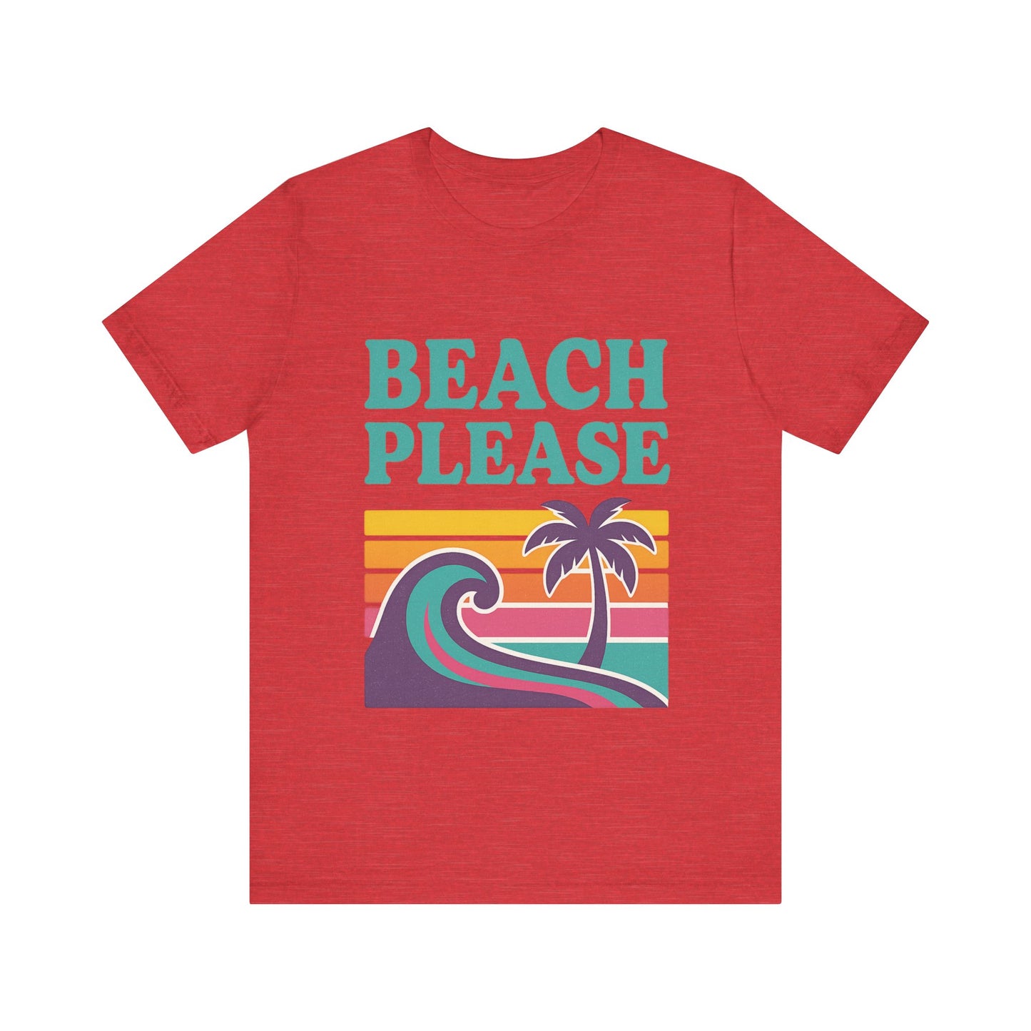 Beach Please Palm Trees Unisex Short Sleeve Tee T-shirt