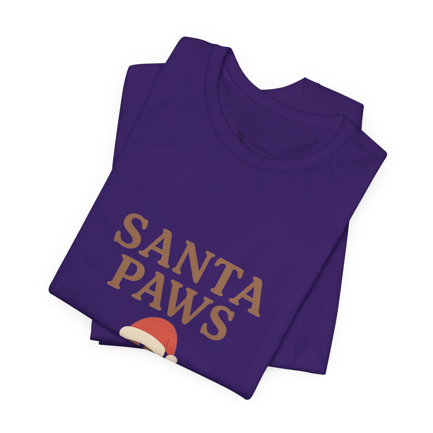 Santa Paws Is Coming To Town Christmas Unisex Jersey Short Sleeve Tee T-shirt