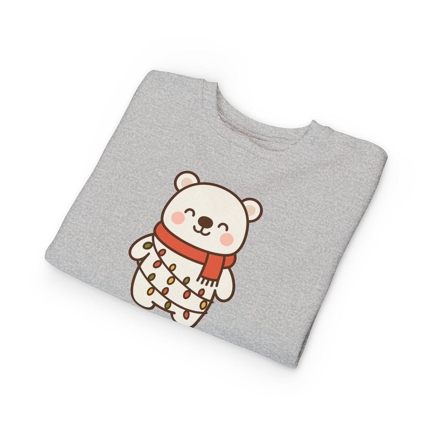 Polar Bear With Lights ChristmasToddler Sweatshirt