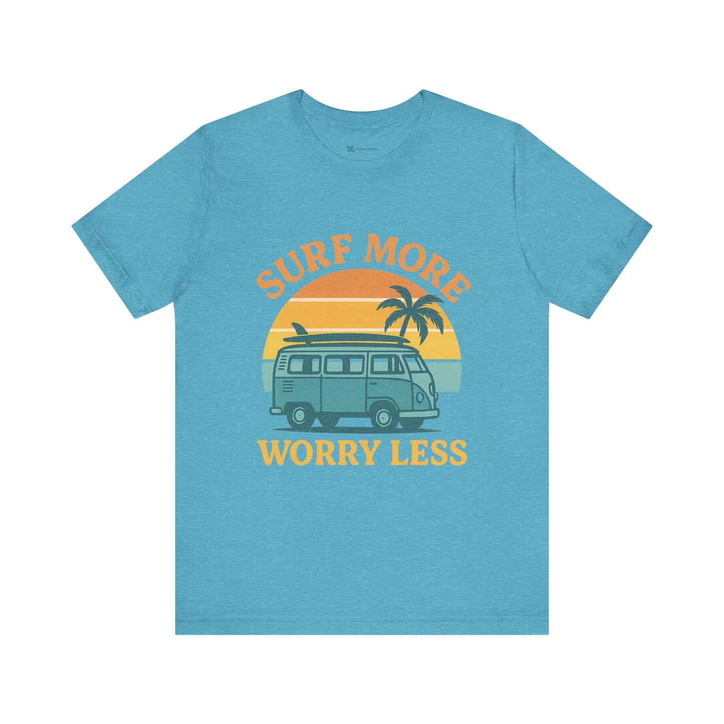 Surf More Worry Less Summer Unisex Jersey Short Sleeve Tee T-shirt