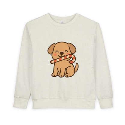 Dog Candy Cane Christmas Toddler Sweatshirt