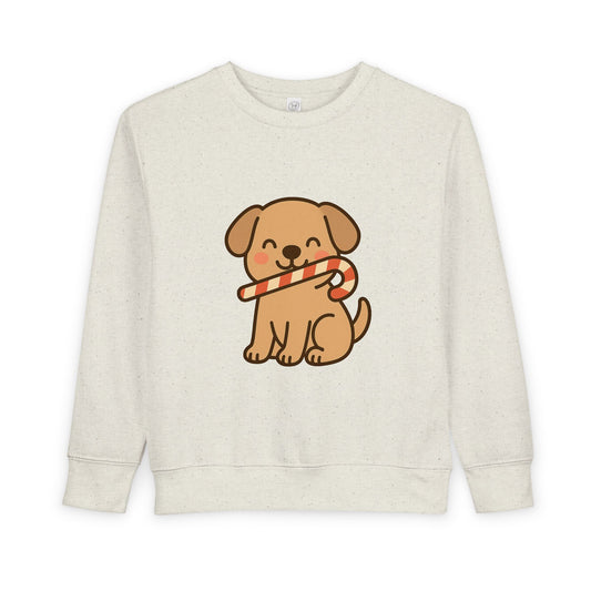 Dog Candy Cane Christmas Toddler Sweatshirt
