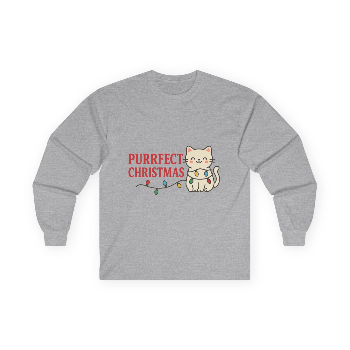 Purrfect Christmas Kitty Cat Unisex Ultra Cotton Long Sleeve Tee