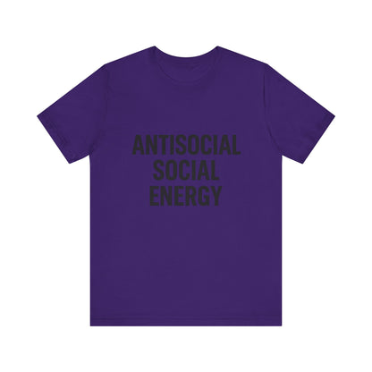 Antisocial Social Energy Unisex Jersey Short Sleeve Tee T-shirt