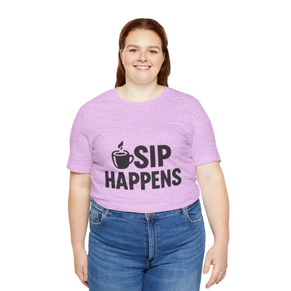 Sip Happens Minimal Edition Unisex Jersey Short Sleeve Tee T-shirt