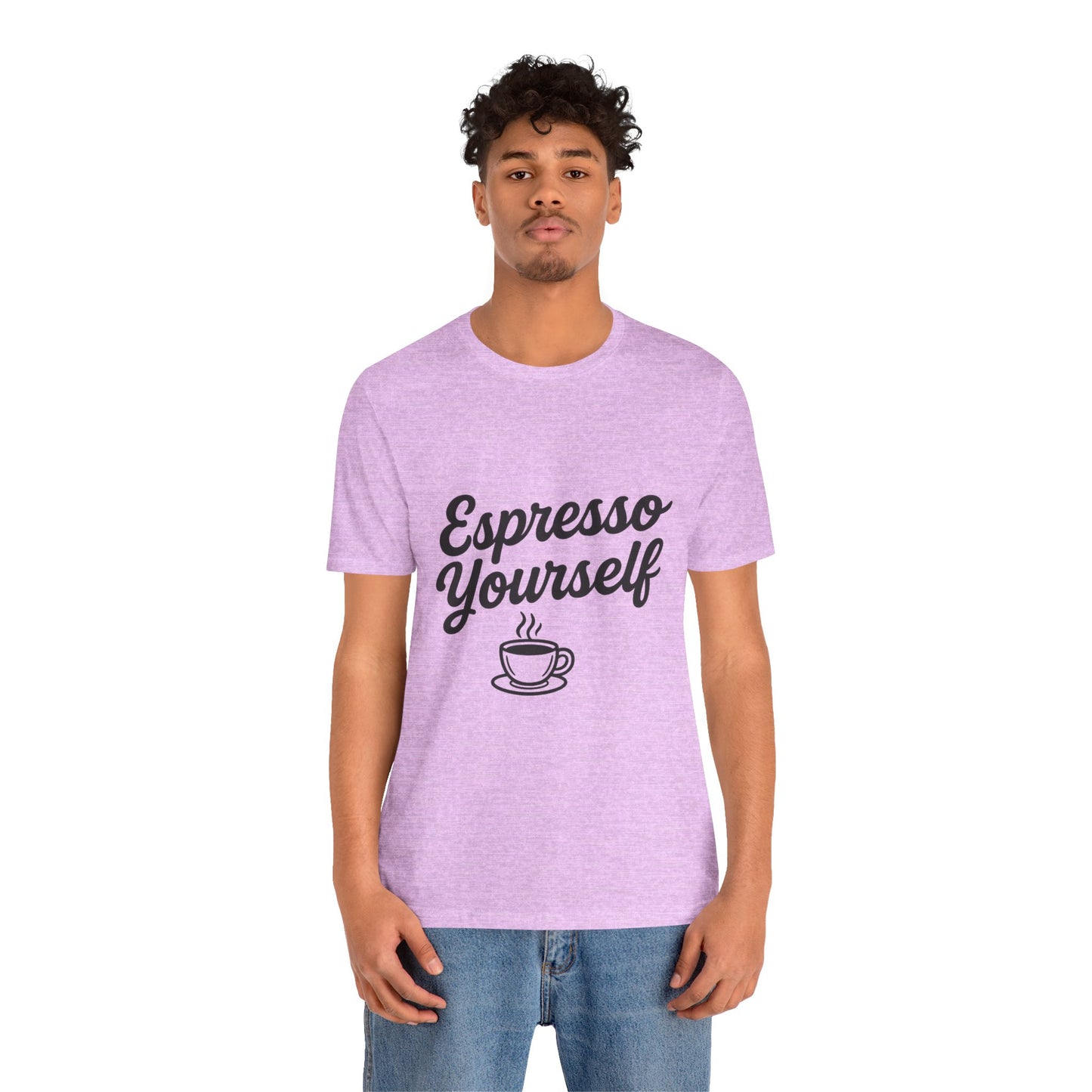 Espresso Yourself Coffee Cup Illustrated Unisex Jersey Short Sleeve Tee T-shirt