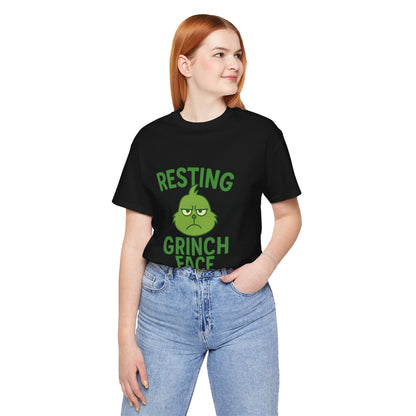 Gringe Resting Face Christmas Unisex Jersey Short Sleeve Tee T-shirt