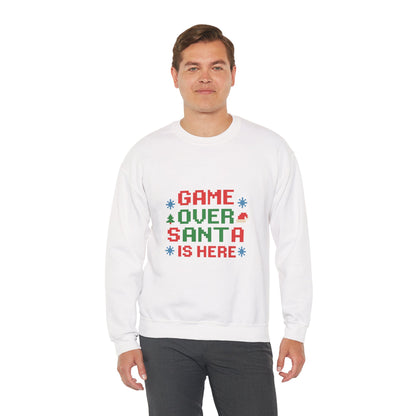 Game Over Santa Is Here Christmas Unisex Heavy Blend™ Crewneck Sweatshirt