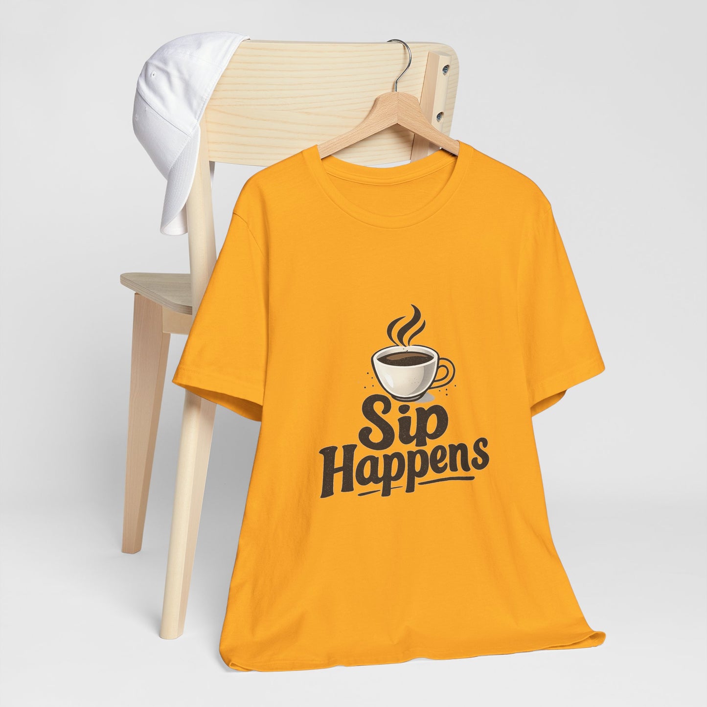 Sip Happens Coffee Cup Unisex Jersey Short Sleeve Tee T-shirt