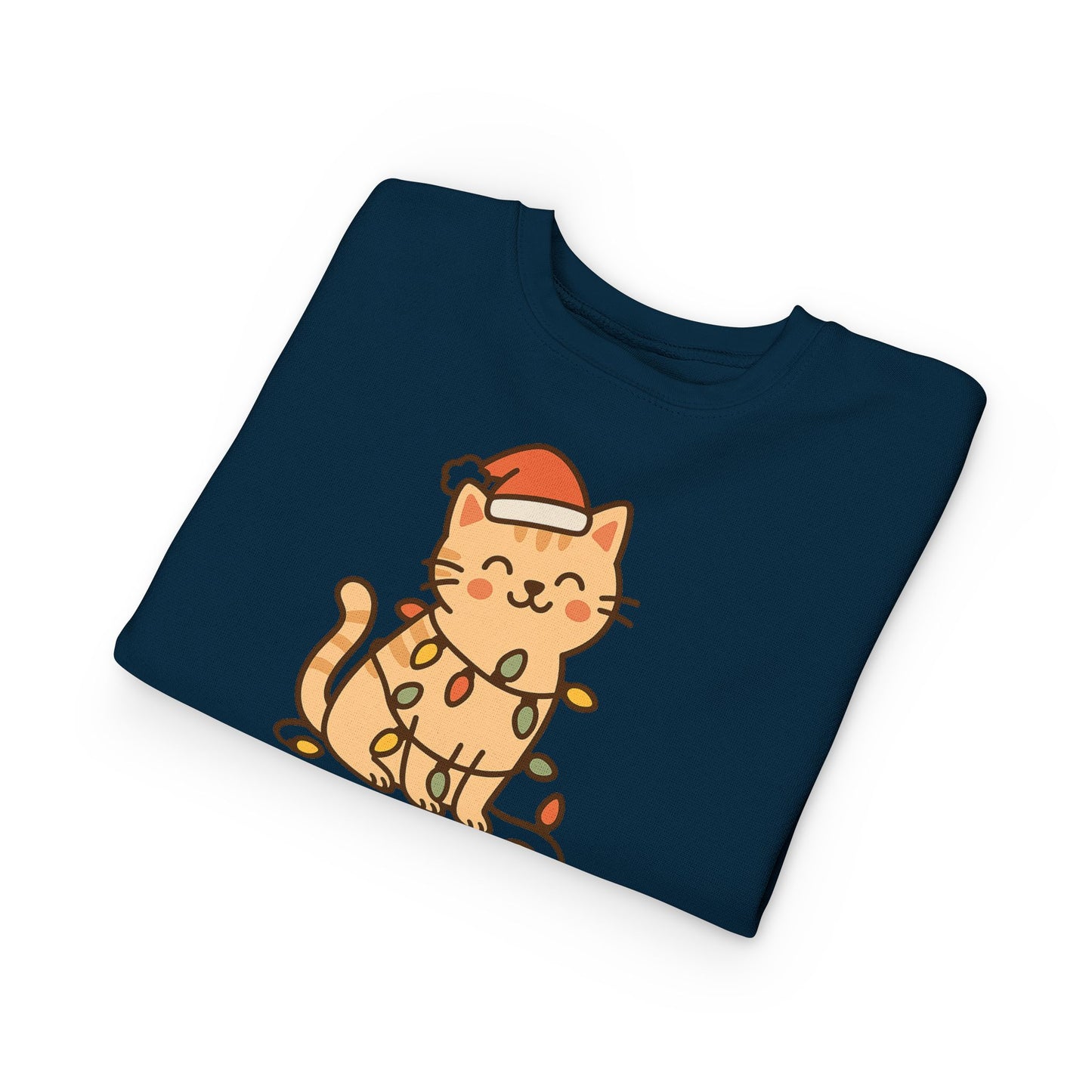 Christmas Decorated CatToddler Sweatshirt