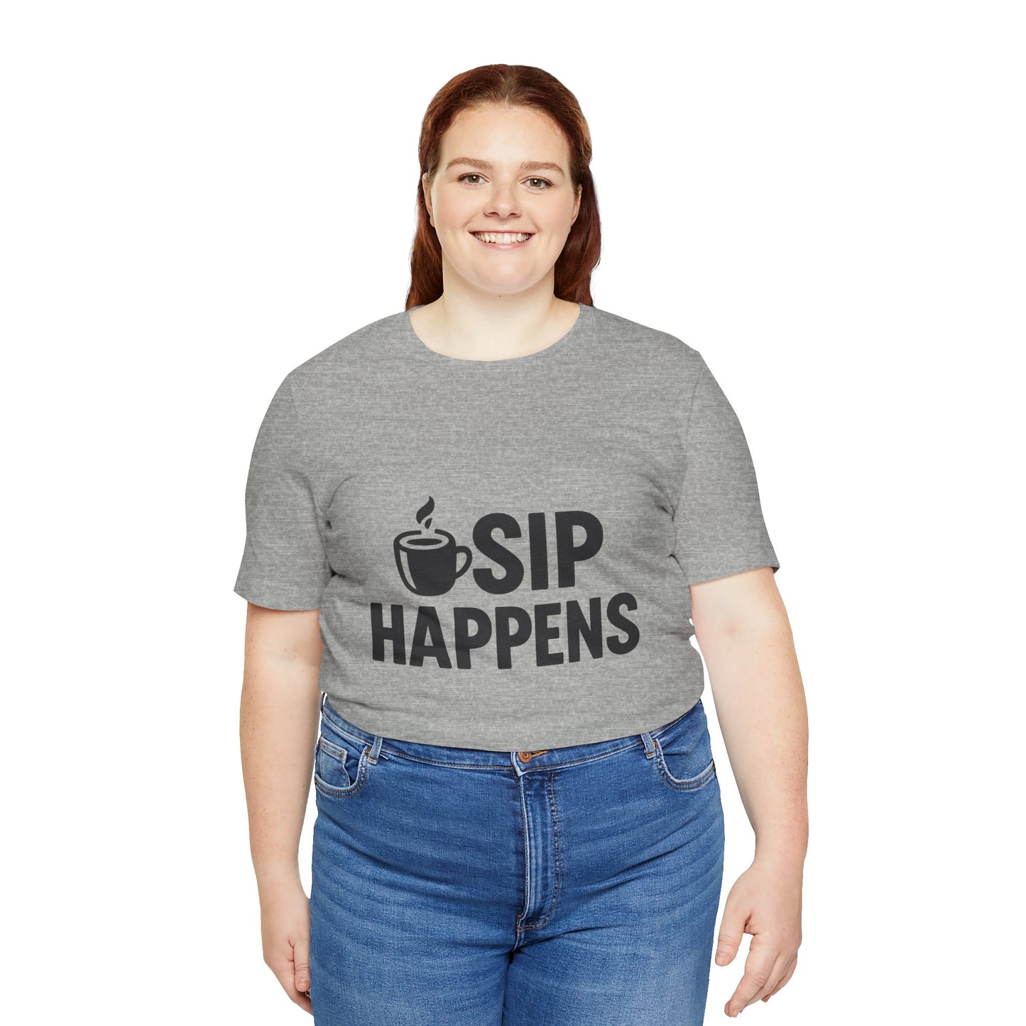 Sip Happens Minimal Edition Unisex Jersey Short Sleeve Tee T-shirt