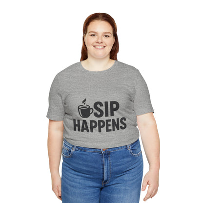 Sip Happens Minimal Edition Unisex Jersey Short Sleeve Tee T-shirt