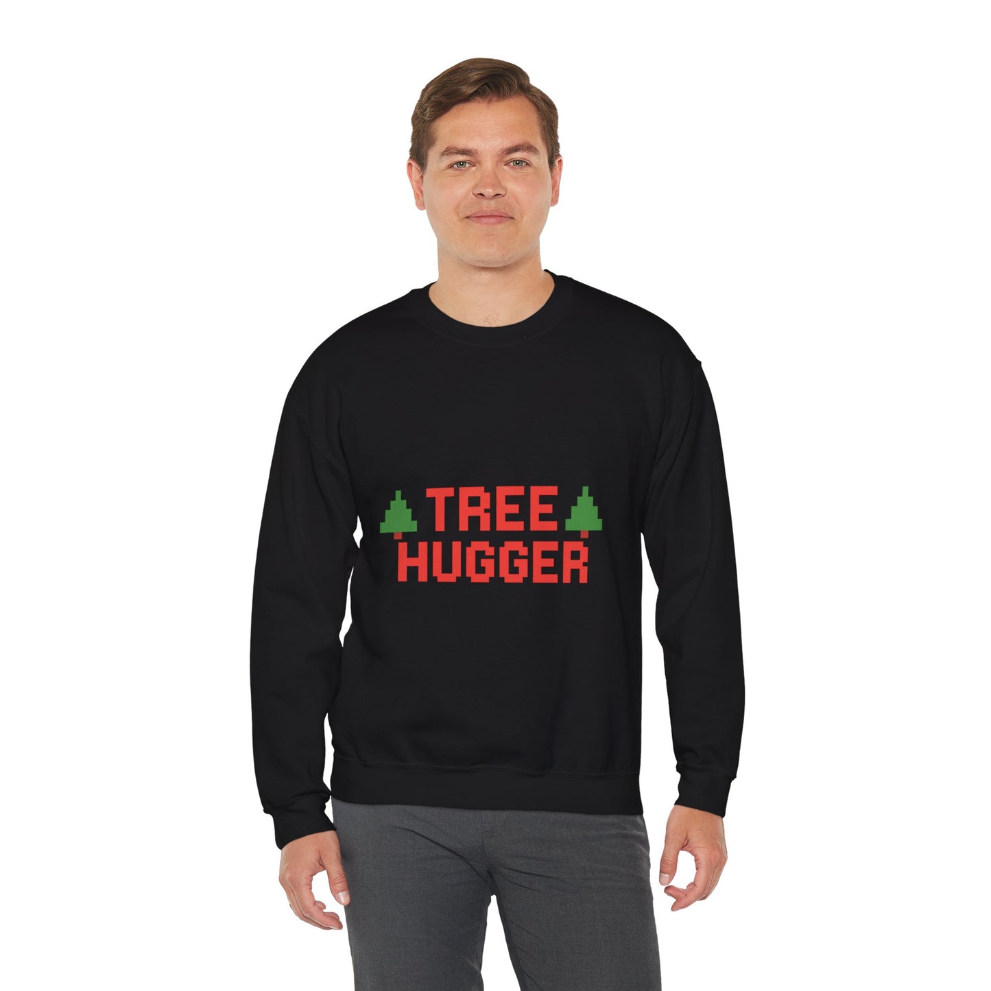 Tree Hugger Christmas Unisex Heavy Blend™ Crewneck Sweatshirt