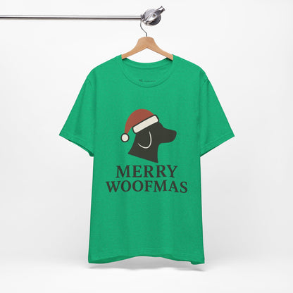 Merry Woofmas Christmas Unisex Jersey Short Sleeve Tee T-shirt