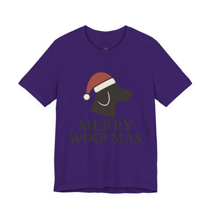 Merry Woofmas Christmas Unisex Jersey Short Sleeve Tee T-shirt