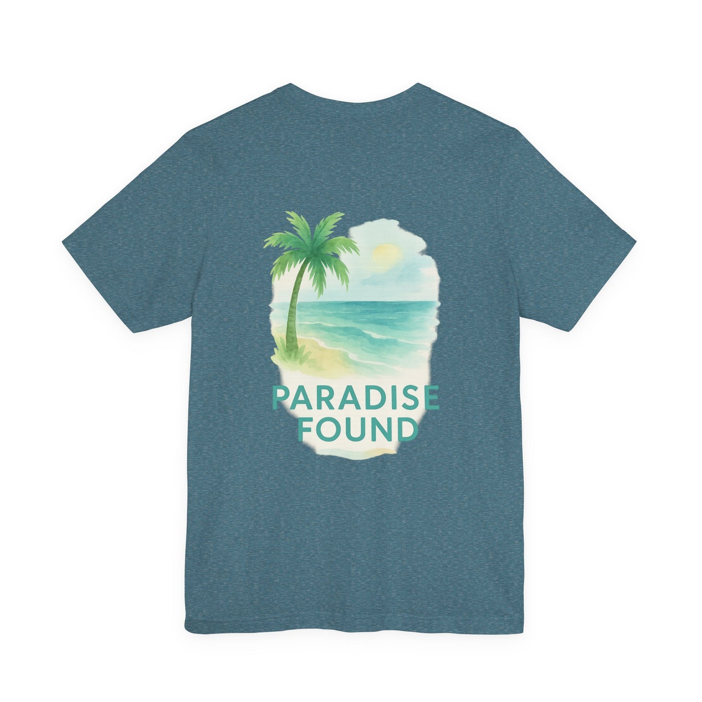 Logo Paradise Found Back Side Design Unisex Jersey Short Sleeve Tee T-shirt