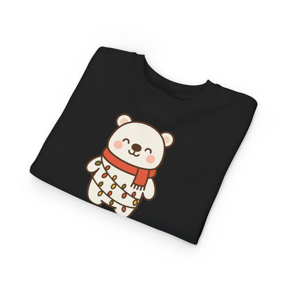 Polar Bear With Lights ChristmasToddler Sweatshirt