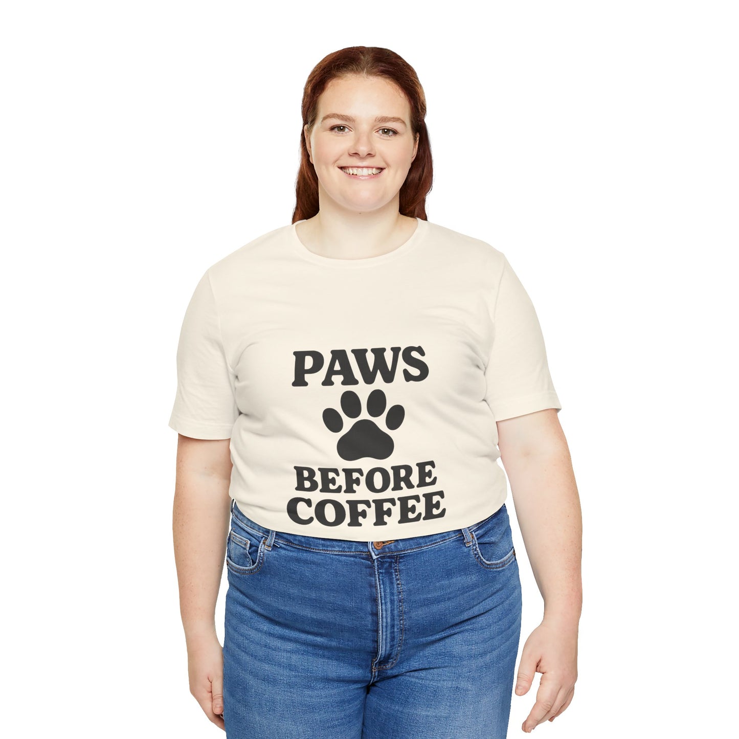 Paws Before Coffee Unisex Jersey Short Sleeve Tee T-shirt