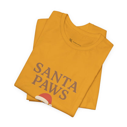 Santa Paws Is Coming To Town Christmas Unisex Jersey Short Sleeve Tee T-shirt