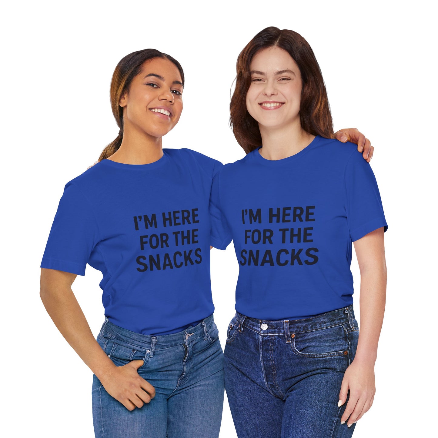 I'm Here For The Snacks Unisex Jersey Short Sleeve Tee T-shirt