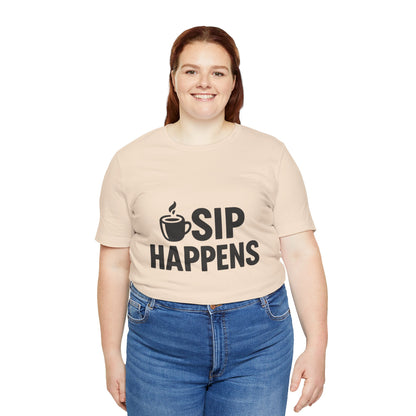 Sip Happens Minimal Edition Unisex Jersey Short Sleeve Tee T-shirt