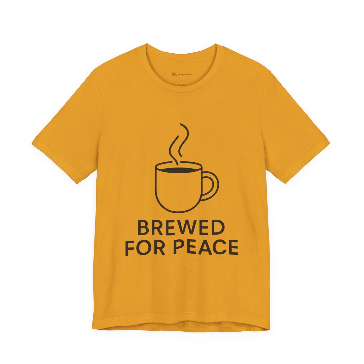 Brewed For Peace Coffee Humor Unisex Jersey Short Sleeve Tee T-shirt