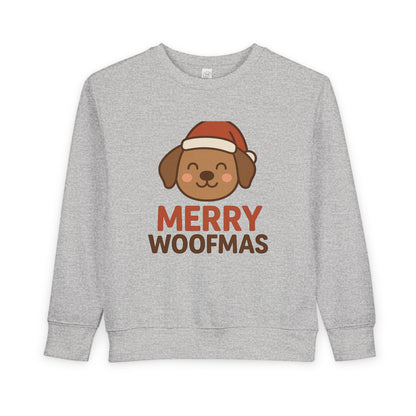 Merry Woofmas Christmas Toddler Sweatshirt