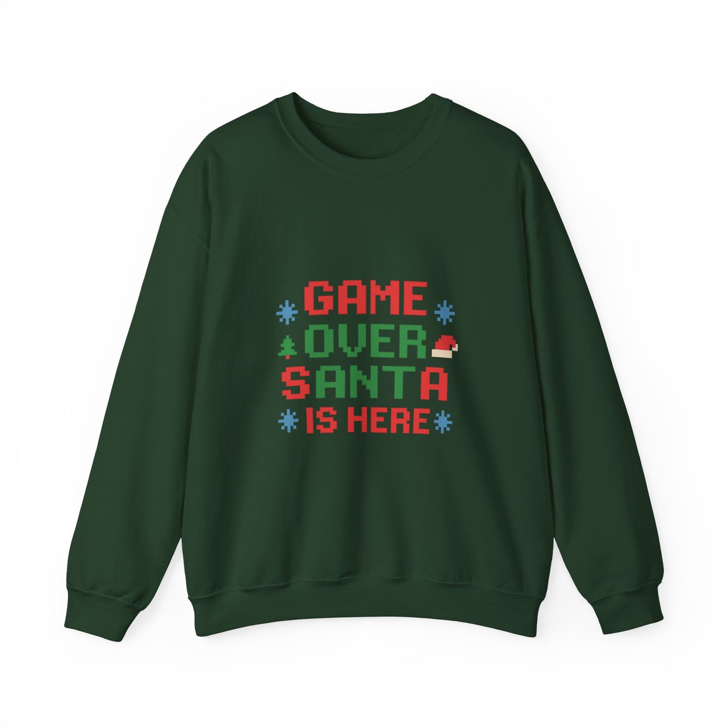 Game Over Santa Is Here Christmas Unisex Heavy Blend™ Crewneck Sweatshirt
