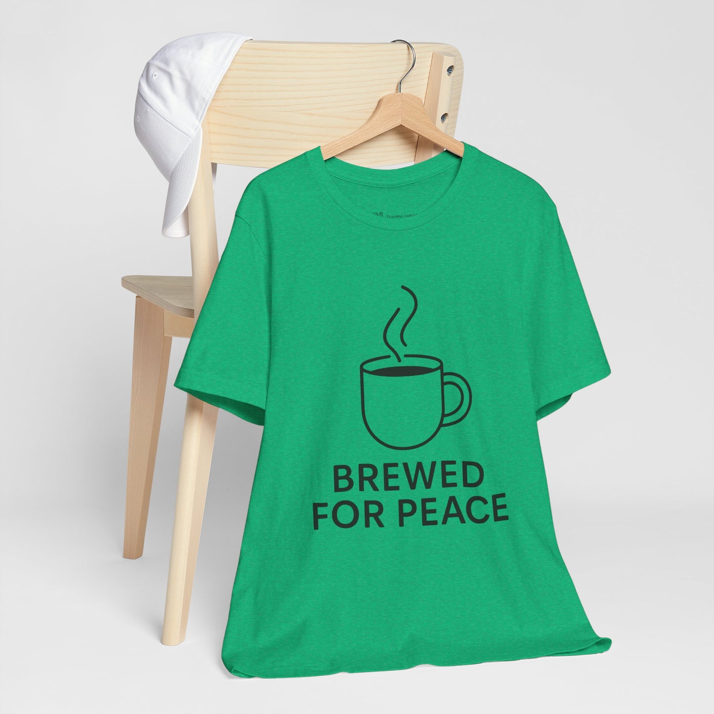 Brewed For Peace Coffee Humor Unisex Jersey Short Sleeve Tee T-shirt