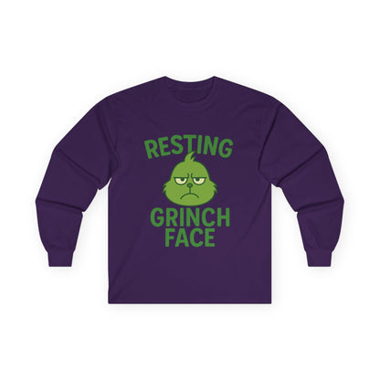 Gringe Face Christmas Unisex Ultra Cotton Long Sleeve Tee T-shirt