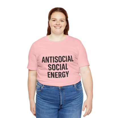 Antisocial Social Energy Unisex Jersey Short Sleeve Tee T-shirt
