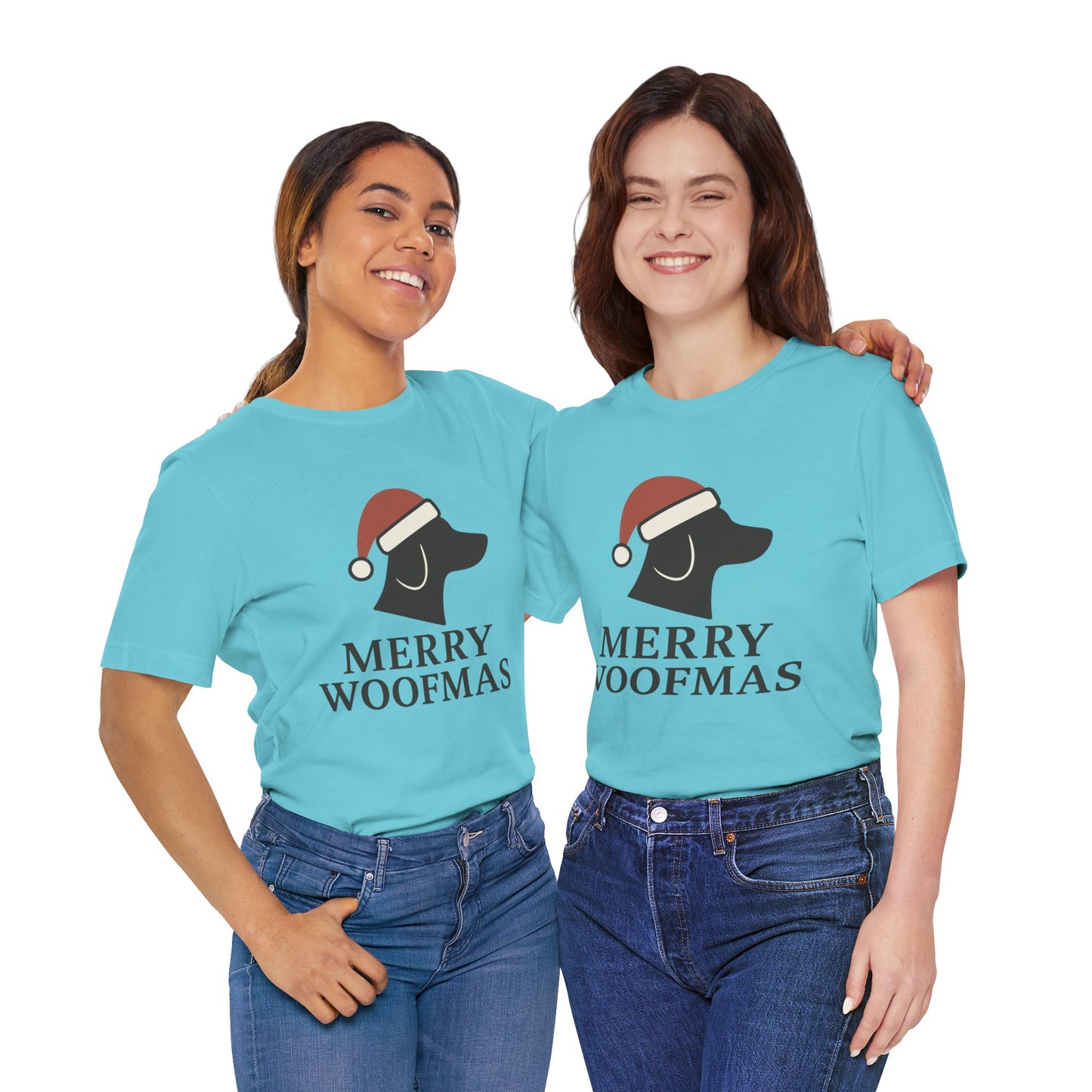 Merry Woofmas Christmas Unisex Jersey Short Sleeve Tee T-shirt