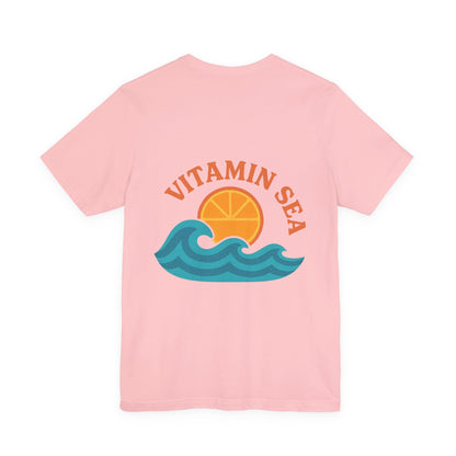 Logo Vitamin Sea Back Side Design Unisex Jersey Short Sleeve Tee T-shirt