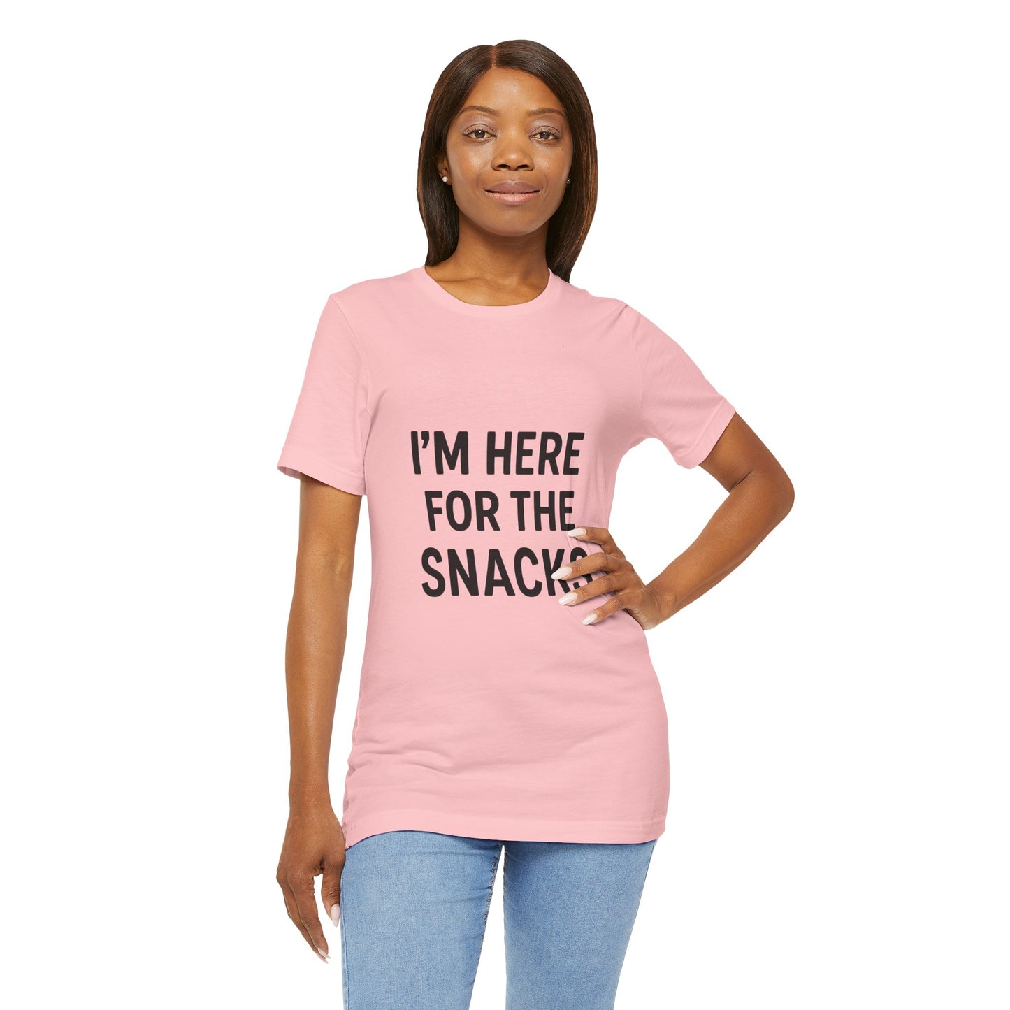 I'm Here For The Snacks Unisex Jersey Short Sleeve Tee T-shirt
