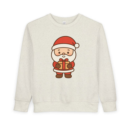 Baby Santa Holding Christmas Gift Toddler Sweatshirt