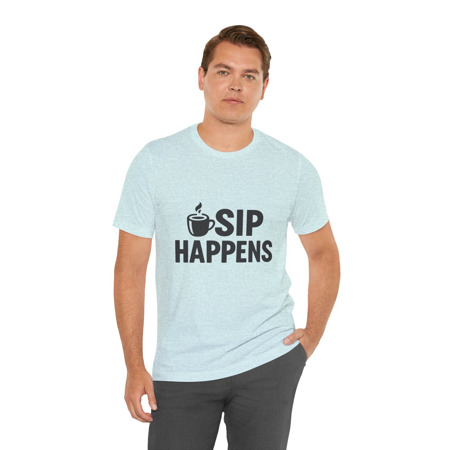 Sip Happens Minimal Edition Unisex Jersey Short Sleeve Tee T-shirt