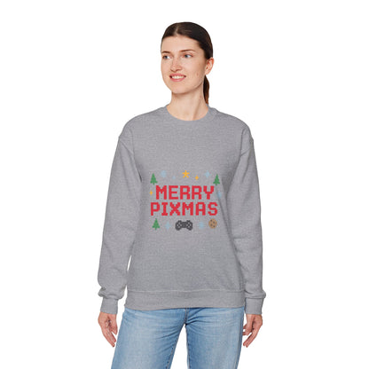 Merry Pixmas Christmas Unisex Heavy Blend™ Crewneck Sweatshirt