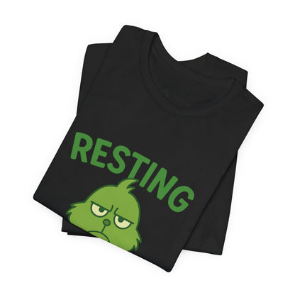 Gringe Resting Face Christmas Unisex Jersey Short Sleeve Tee T-shirt
