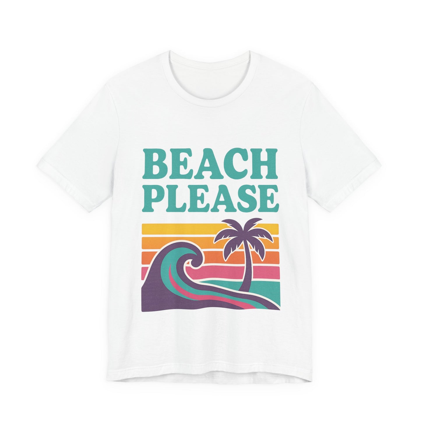 Beach Please Palm Trees Unisex Short Sleeve Tee T-shirt