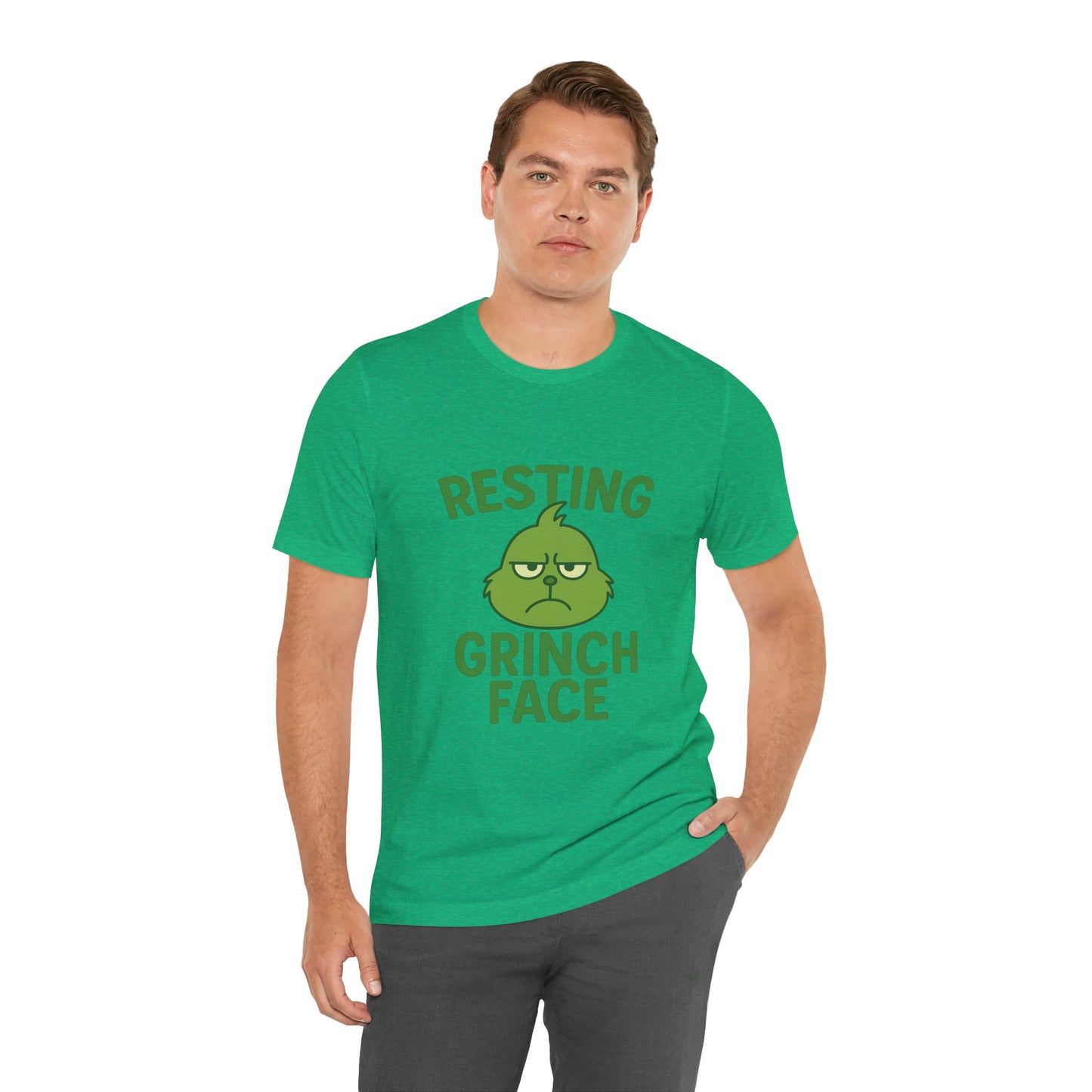 Gringe Resting Face Christmas Unisex Jersey Short Sleeve Tee T-shirt