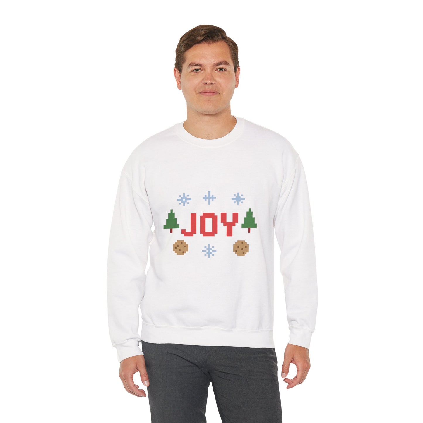 Christmas Joy In Pixel Unisex Heavy Blend™ Crewneck Sweatshirt