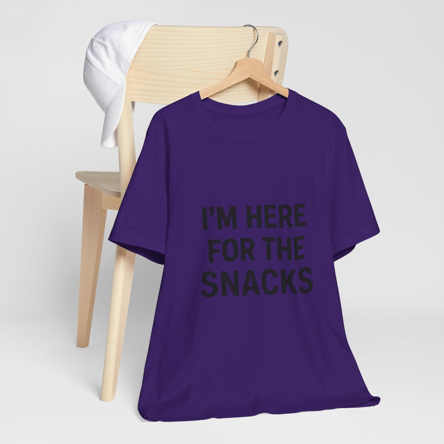 I'm Here For The Snacks Unisex Jersey Short Sleeve Tee T-shirt