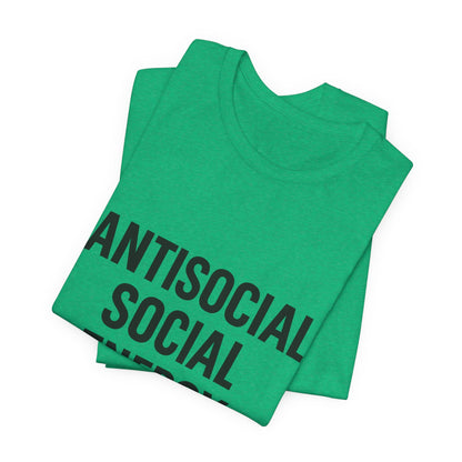 Antisocial Social Energy Unisex Jersey Short Sleeve Tee T-shirt