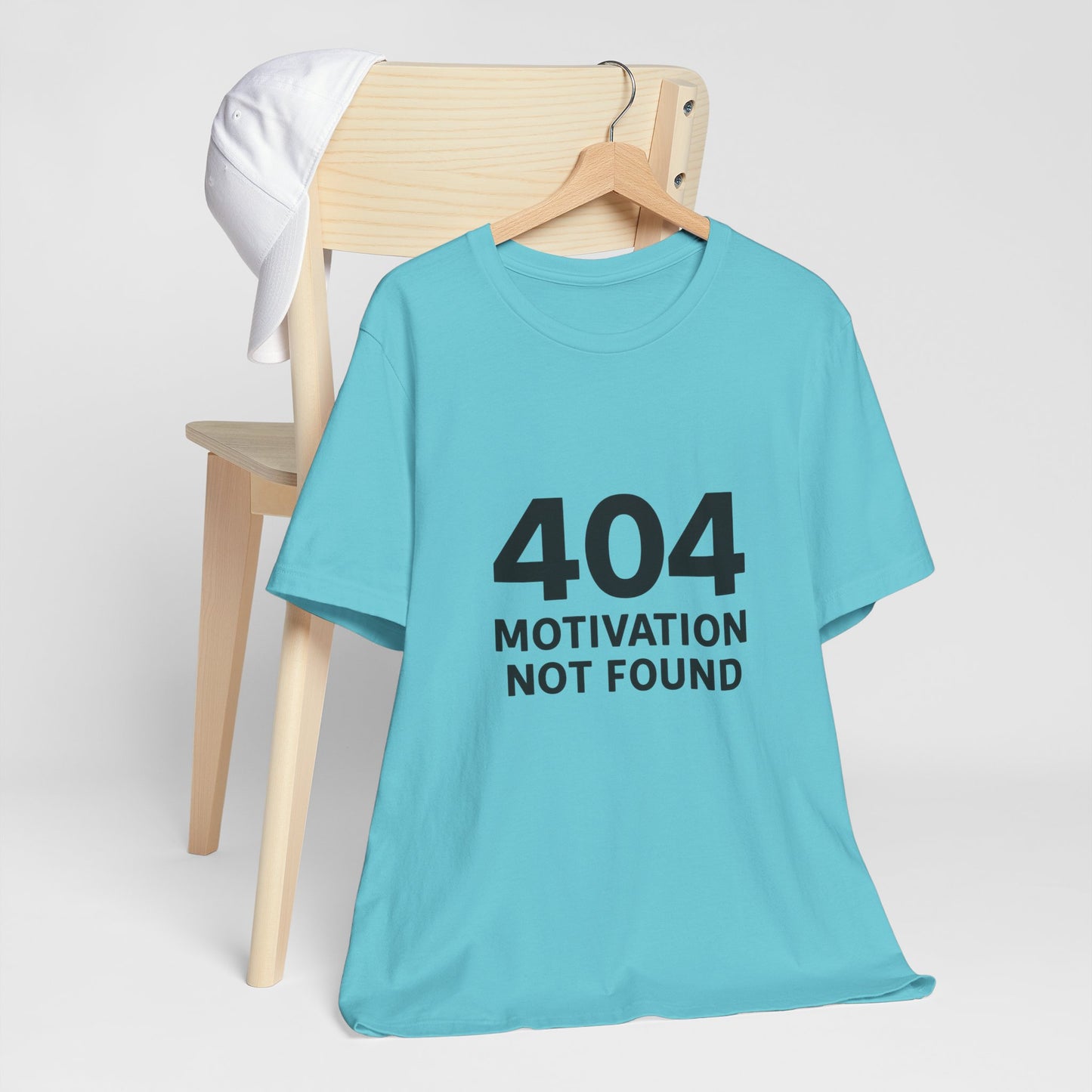 404 Motivation Not Found Introverts Humor Unisex Jersey Short Sleeve Tee T-shirt