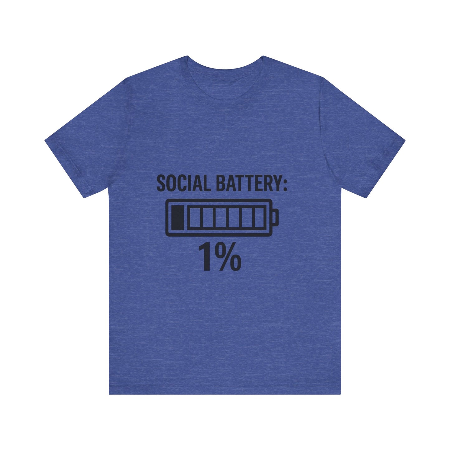 Social Battery Bar Unisex Jersey Short Sleeve Tee T-shirt