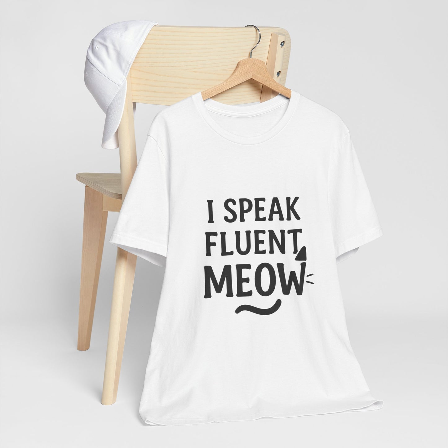 I Speak Fluent Meow Cat Lovers Unisex Jersey Short Sleeve Tee T-shirt