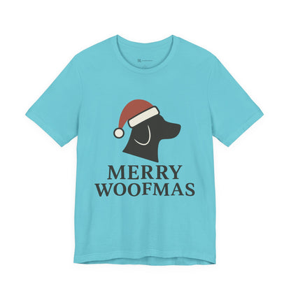 Merry Woofmas Christmas Unisex Jersey Short Sleeve Tee T-shirt